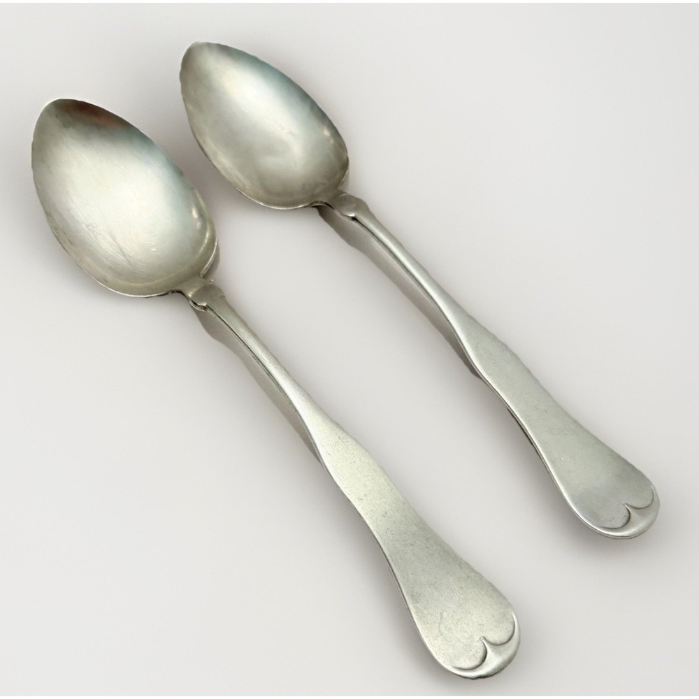 Pairpoint 1880 CO 4 Spoon 8.5" Serving Spoons Flatware Antique Silverplate 2 PC